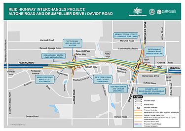 STRABAG secures another major road infrastructure project in Australia, with the design and construct contract to upgrade two intersections along Reid Highway.